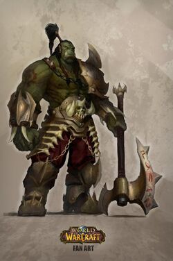 Artistic rendering of an Orc from World of Warcraft, drawn by Lucas Salcedo.