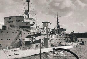 Saar and the submarines U-8, U-9, U-10 and U-11 in 1936