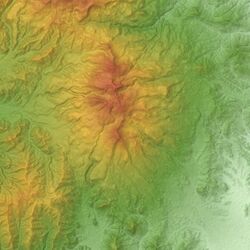 Adatara Volcano Relief Map, SRTM-1.jpg