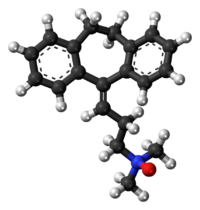 Ball-and-stick model of the amitriptylinoxide molecule
