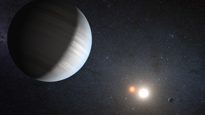 File:Artist's concept illustrates Kepler-47, the first transiting circumbinary system.jpg