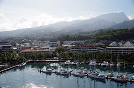 Papeʻete's city center and marina