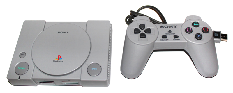 File:PlayStation Classic Konsole + Controller (transparenter Hintergrund).png