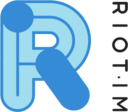 The letter "R" in a round blue shape.