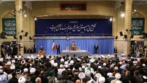 "Lovers of the Ahl al-Bayt and the Takfiris issue" Summit participants meeting with Ali Khamenei - 23 November 2017 (cropped).jpg