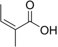 Chemical structure of angelic acid
