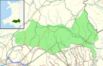 Brecon Beacons National Park UK location map.svg