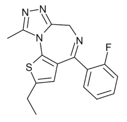 Fluetizolam structure.png