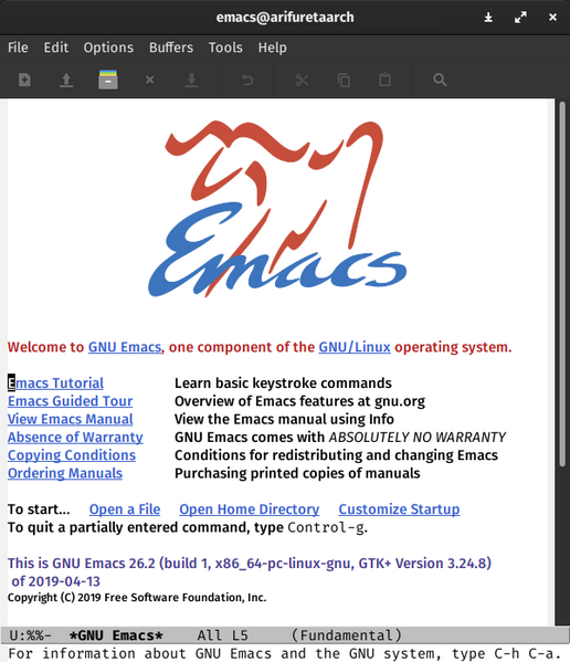 File:GNU Emacs 26.2 screenshot.png