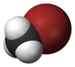 Spacefill model of bromomethane