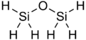 Structural formula of disiloxane with explicit hydrogens