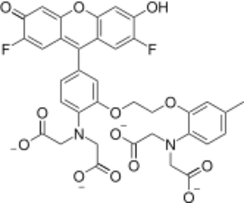 Skeletal formula of tetradeprotonated fluo-4