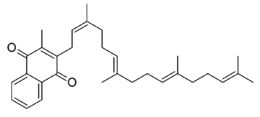Structural formula of menatetrenone