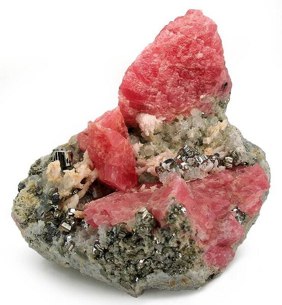 File:Rhodochrosite-Pyrite-Calcite-219228.jpg
