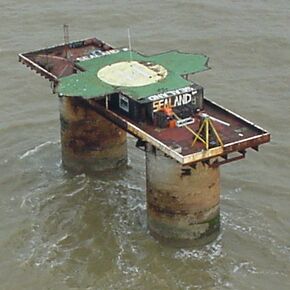 Sealand from above in 1999