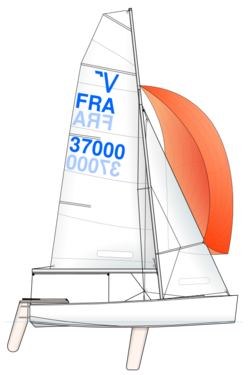 Vaurien vector 2008 sail plan.svg