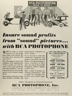 "RCA Photophone" ad in The Film Daily, Jan-Jun 1929 (page 1313 crop).jpg