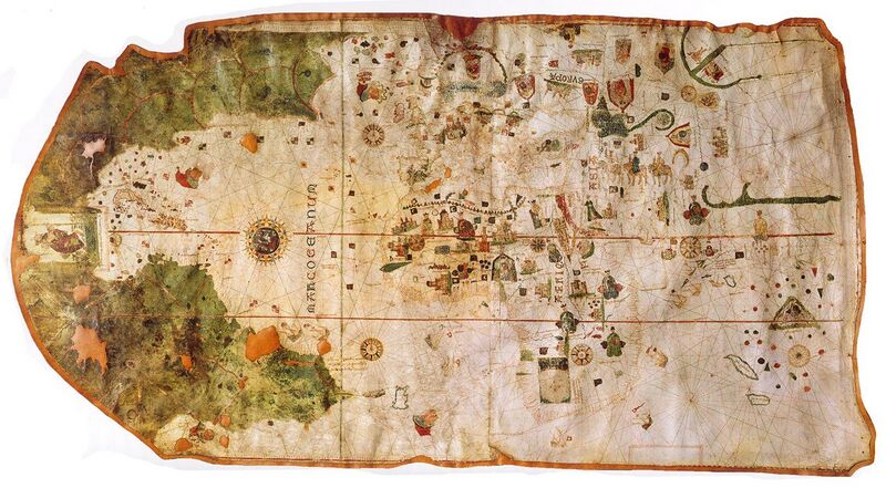 File:1500 map by Juan de la Cosa-North up.jpg