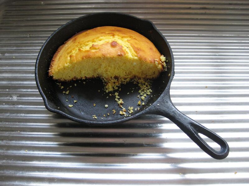 File:Cornbread in cast iron pan.jpg