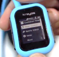 Kreyos Meteor smartwatch in blue lanyard.png