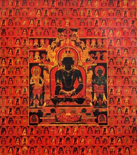 'The Dhyani Buddha Akshobhya', Tibetan thangka, late 13th century, Honolulu Academy of Arts.jpg