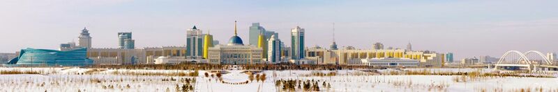 File:Central Astana on a Sunny, Snowy Day in February 2013.jpg