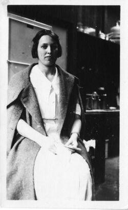 Katharine J. Scott Bishop (1889-1976), sitting in lab (3321948385).jpg