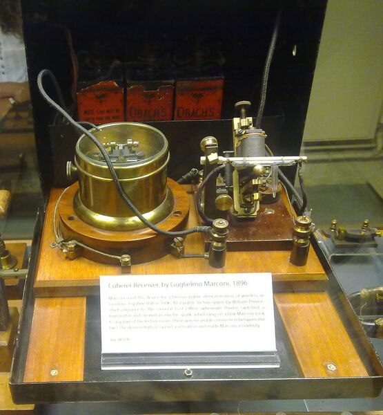 File:Marconi's Coherer Receiver at Oxford Museum History of Science (cropped).jpg