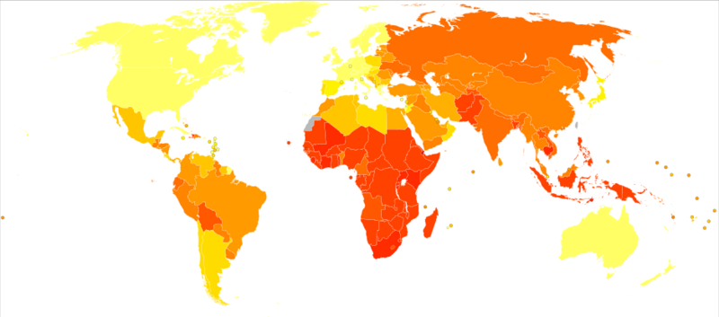 File:Tuberculosis world map - DALY - WHO2004.svg