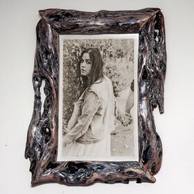 unique handmade wood picture frame 8x12 diamond willow Craig's Unique Frames