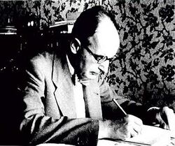 Logician Kurt Grelling at work in his study, ca. 1934.jpg