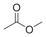 Skeletal formula of methyl acetate