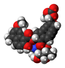Space-filling model of the neocarzinostatin molecule