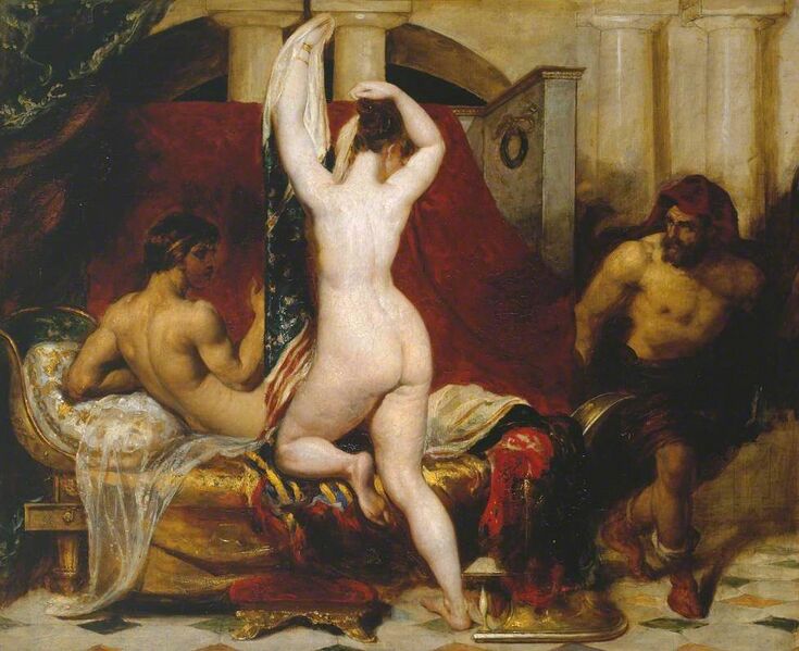 File:William Etty (1787–1849) – Candaules, King of Lydia, Shews his Wife by Stealth to Gyges, One of his Ministers, as She Goes to Bed – N00358 – Tate.jpg