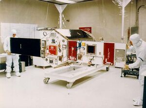 Advanced Photovoltaic and Electronics Experiment Satellite, being assembled.jpg