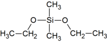 Structural formula of dimethyldiethoxysilane