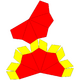 Elonagated pentagonal trapezohedron net.png