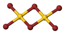 Ball-and-stick model of gold(III) bromide