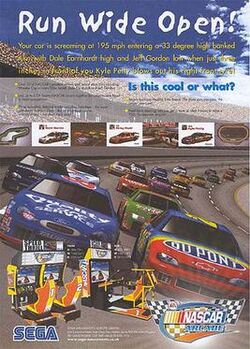A poster featuring race cars on a track