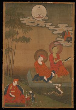 Nagarjuna and Aryadeva as Two Great Indian Buddhist Scholastics - Google Art Project.jpg