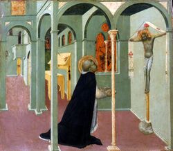 Sassetta - Vision of St. Thomas Aquinas - Vatican Museums.jpg