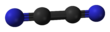 Ball and stick model of cyanogen