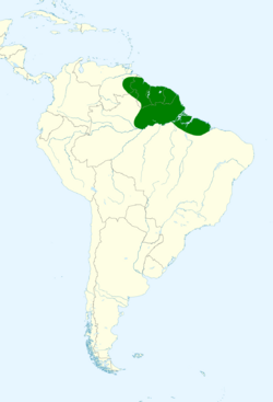 Euphonia cayennensis map.svg