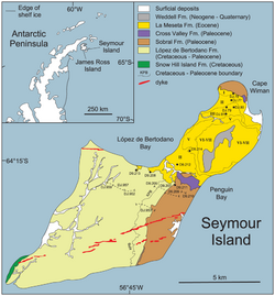 Geological map of the Seymour Island