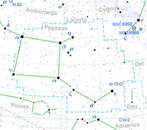 EQ Pegasi is located in the constellation Pegasus