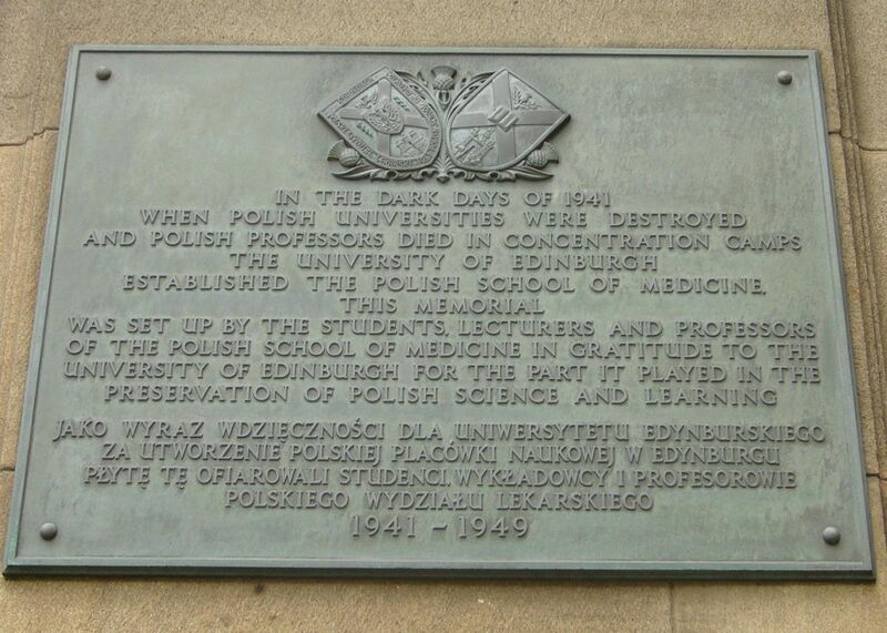 File:Polish School of Medicine plaque, Edinburgh Medical School.jpg