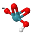 Ball-and-stick model of the component ions