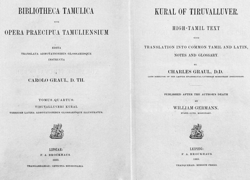File:1856 CE Translation 1865 edition, Kural of Thiruvalluvar Tirukkural Graul.jpg
