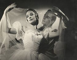 Alicia Alonso and Reyes Fernández in Giselle, 1960.jpg