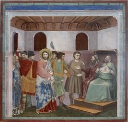 Christ before Caiaphas - Capella dei Scrovegni - Padua 2016.jpg